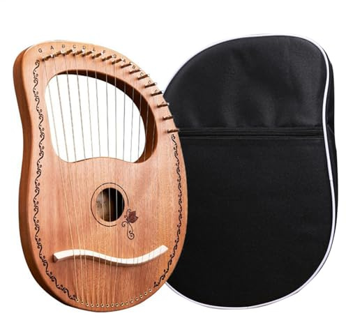 Lyre Harpa - Lyre Harpa Antik Grekland Stil | Lyra Harpa Mahogny Kroppssträngar Instrument - Robust Mahogny Akustisk Harpa | Professionell orkester Stränginstrument för musikälskare