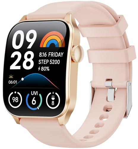 Montre Connectée Femme Homme,1.91'' Écran Incurvé avec Appels Bluetooth,120+ Sportifs Montre Sport avec Moniteur Sommeil/Fréquence Cardiaque/Podomètre,Etanche IP67 Smartwatch pour Android iOS
