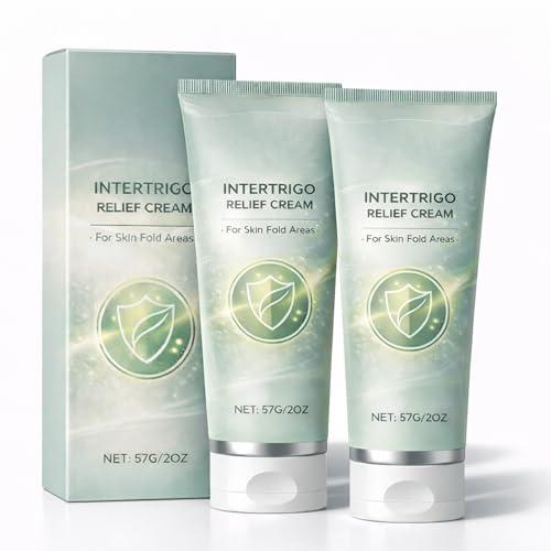 Yurisphere Intertrigo Relief Cream - Skin Fold Moisture Barrier with Zinc Oxide - Fast Acting Soothing Support for Friction-Prone Areas - Non-Greasy & Non-Steroid Formula 2 PACK