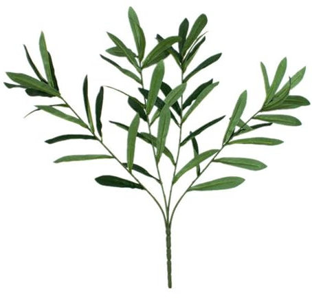 MasYosh Konstgjorda Olivbladsplock, 40 Cm Sidendekoration