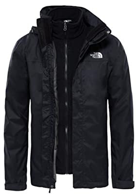 The North Face Giacca Evolve II Triclimate, Uomo, Nero/TNF Nero, 3XL