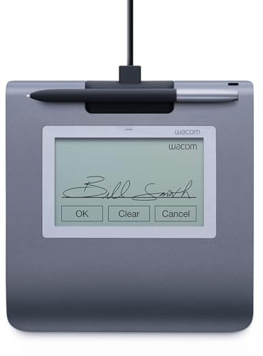 Wacom STU-430 Signature Pad Tableta digitalizadora 2540 líneas por Pulgada 96 x 60 mm USB Negro, Gris - Tableta gráfica (Alámbrico, 2540 líneas por Pulgada, 96 x 60 mm, USB, Pluma, 200 pps)