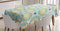 ABAKUHAUS Mandala Tischdecke, Vintage Blumen Ethnische, Personalisierter Druck Klare Farben ohne Verblassen Waschbar für Außen Bereich, 140 x 200 cm, Blau Gelb