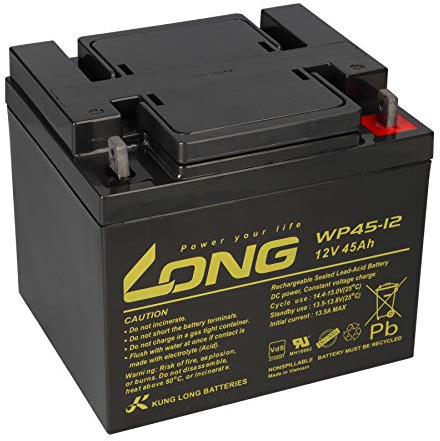 1x AGM Akku 12V 45Ah Blei-Akku - WP45-12, kompatibel MP45-12, NP38-12I, 38Ah, 39Ah, 40Ah, 42Ah, 44Ah, 50Ah