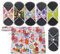 6 Piezas Reutilizables de Carbón de Bambú,Almohadilla Menstrual Reutilizable Compresa,1 Bolsa de Transporte Mini,Suaves y Cómodas (16,5 * 16,5 cm) (A)