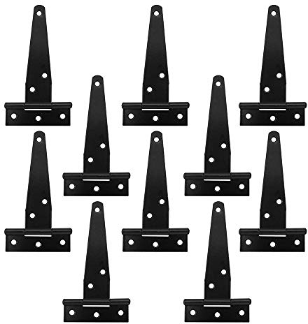Nuzamas Lot de 10 charnières en T robustes pour abri de jardin en bois 10,2 cm