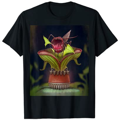 Funny Graphic Houseplant Art Cool Venus flytrap bug eater T-Shirt