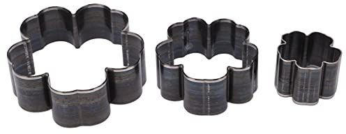 3 pcs Outils de Coupe Cuir Moule de Découpage en Forme de Fleur Matrices de Poinçonnage en Cuir Bricolage Kit Poinçon à Main Découpeur pour Maroquinerie Artisanat Travail