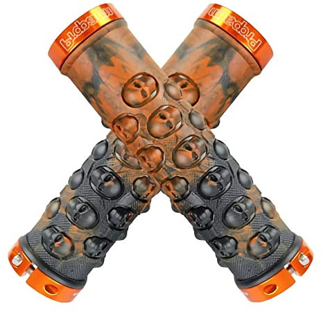 Fahrradgriffe Fahrradgriffe Anti-Skid Komfortable Rubber Fahrrad Lenker Grips Berg Rennrad Griff Bar Griffe Fahrradgriffe Fahrradgriffe Ergonomisch (Color : Orange orange Ring)