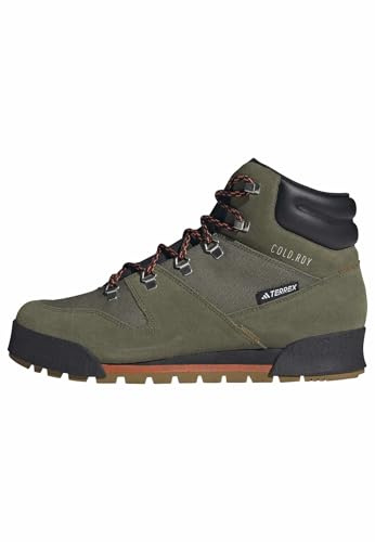adidas Herren Terrex Snowpitch Cold.RDY Hiking Shoes, Olive Strata/Bronze Strata/Orange, 38 2/3 EU