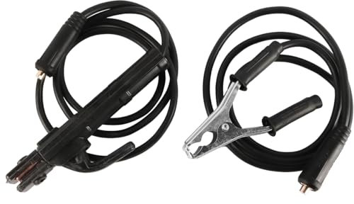 Laroal Portaelectrodos de Soldadura de 200 A con Pinza de sujeción de Cable de 1,5 m, Abrazadera de electrodo, Abrazadera de Tierra para soldadora, para máquina de Soldadura por Arco MIG TIG