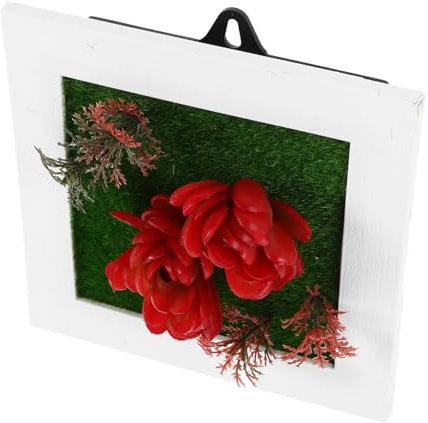 BESPORTBLE Cadre Photo Murale avec Plantes Artificielles Succulentes Décoration Élégante pour Salon Design Économiseur Espace Facile Entretien Apparence Réaliste pour Petits Espaces