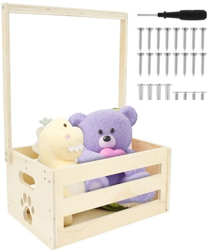BUTORY Cesta de Regalo para Bebés con Asa - Caja de Almacenamiento de Madera para Ropa y Nuevos Padres - Pregnancy