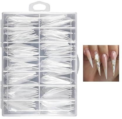 Formine Per Unghie – Materiale PP 120 Pezzi Di Estensione Per Unghie, Forme Per Punte | Kit Per La Creazione Di Gel, Per Manicure, Professionisti Principianti, Regalo Per La Fidan