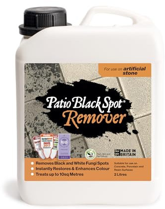 Patio Black Spot Remover Patio Cleaner for Paving slabs, Artificial stone, Marshalls, Black stubborn Spots, green stains caused by dirt & grime, Restore Natural Colour - Biodegradable 2 L