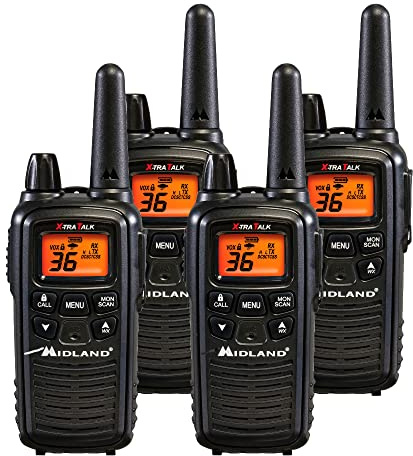 Midland LXT600VP3 FRS Two Way Radios - 4 Pack Bundle w/Chargers