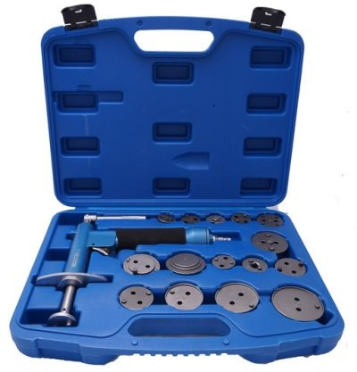 GrecoShop Arretratore ad Aria Compressa/Pneumatico per Pistoncini Freni/Freno a Disco con 15 Adattatori