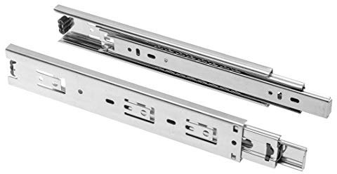 Solid Metal Steel Drawer Ball Bearing Runners Slides - Full Extension (1 Pair - 400mm)