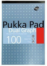 PUKKA PAD Bloc d'écriture en papier millimétré 80 g/m² de qualité supérieure 100 pages dans son emballage d'origine