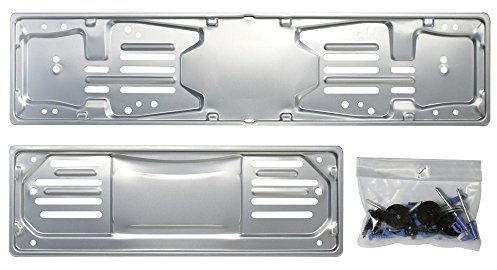 Cora 000116008 Set Portatarga 99, Alluminio Anteriore e Posteriore con Kit Fissaggio