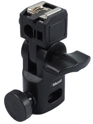 iShoot IS-GII Universal Flash Holder Umbrella Bracket Speedlite Support with Metal Hot Shoe Mount for Studio Flash Light Stand