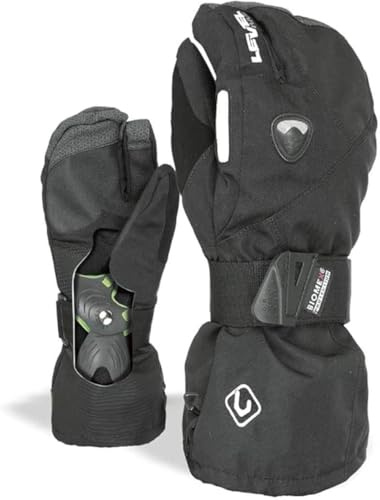 Level Fly – Guanti da Snowboard, Guanti Termici Invernali da Uomo con Cinturino Regolabile e scaldamuscolo, Guanti da Sci e Invernali, Impermeabili, Traspiranti per Snowboard e Sci – 1 Paio