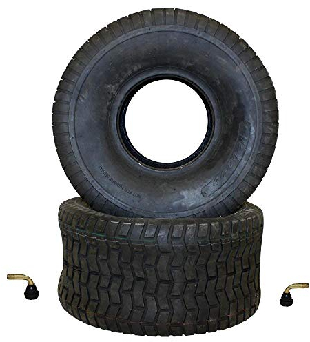 Citomerx Rasenmäherreifen 20x10-8 TL, Radial, schlauchlos, V3502 Rasenprofil, 86 (530 kg), 90° Winkel-Ventil mit 'Snap In' Dichtung, für Rasenmähertraktor, Rasenmäher, Aufsitzmäher