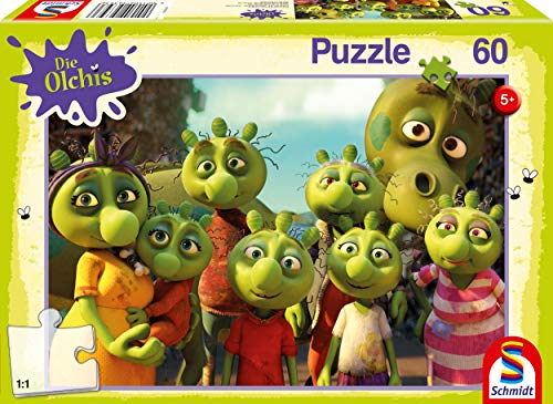 Schmidt Spiele 56393 Krötige Abenteuer mit den Olchis, 60 Teile Kinderpuzzle, bunt