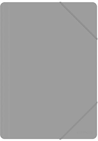 Dokumentenmappe Mit Gummiband OFFICE PRODUCTS A4 PP 500 Mikron 3 Klappen Grau / / Typ-3 Klappen/Art-Mit Gummiband/Material-Pp/Farbe-Grau/Format-A4 / Abmessungen (mm)-240x320