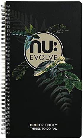 NU: Notebooks - Evolve Range - Things to Do Pad - Recycled Notebook - Wirebound Notebook - Stationery Notebooks - Professional Notepad - 120 Pages