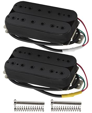 FLEOR High Output Alnico 5 Electric Guitar Neck Pickup & Bridge Pickup Humbucker Set Black