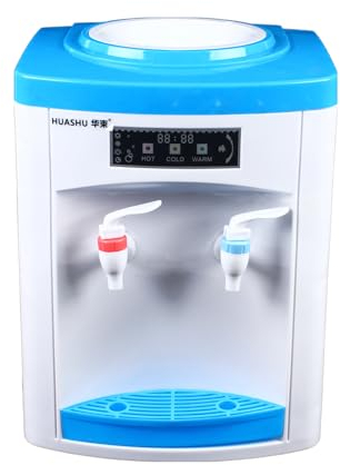 550 W Dispenser di acqua elettrico caldo e freddo in piedi scrivania Fontana per bere Dispenser di acqua elettrico multifunzione intelligente bianco e blu