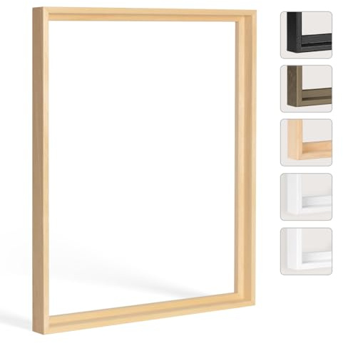 Bildershop-24 Marco con Sombra Hadera 100x140cm Natural (sin tratar) Kit de Montaje DIY