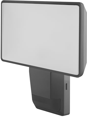 Osram ENDURA PRO Hocheffizienter Außenwand-Sensorstrahler mit weitem Ausstrahlungswinkel in innovativem optischen Design, 27W in Dunkelgrau, IP55-Schutz, für Parkplatz und Parks