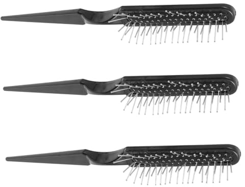 Veemoon 3 Piezas Peine de Peluquería Punta Fina Cepillo para Cardar Unidades para Teñir y Desenredar el Cabello para Salones de Peluquería