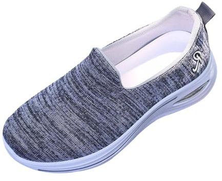 Generisch Sneakers da donna senza lacci, scarpe da ginnastica, scarpe da corsa, scarpe da camminata, suola spessa, traspiranti, per il fitness, per il jogging, per il tempo libero, Blu, 37 EU