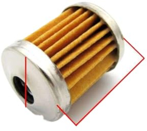 Filtro universale per gas combustibile con nucleo in carta per filtro olio compatibile con bici ATV