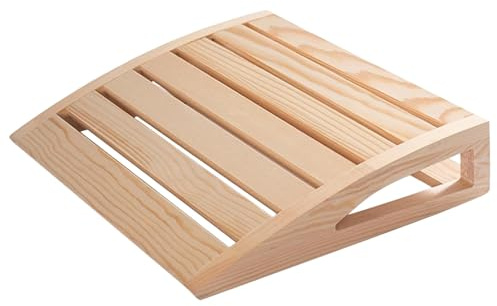 Schienale per sauna|Poggiatesta per sauna Supporto ergonomico per il collo Cuscino in legno Rilassamento Accessori rustici per uomini e donne