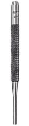 Starrett Drive Pin Punch with Knurled Grip for Driving Pins Into or Out of a Workpiece - Hardened and Tempered Steel, 4 Length, 5/32 Punch Diameter - 565D