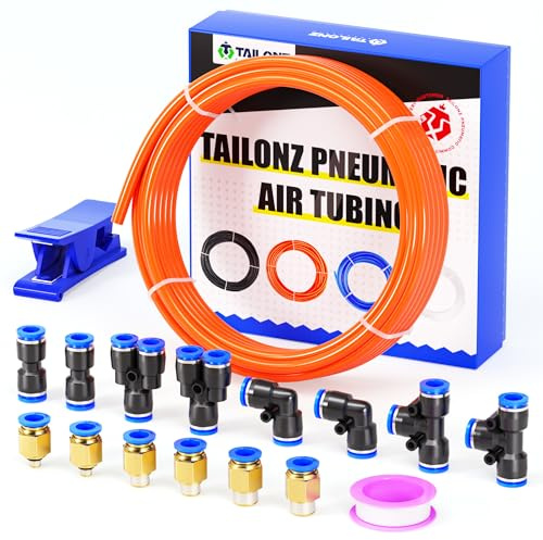 TAILONZ PNEUMATIC Orange 6 mm OD 4 mm ID polyuretan PU luftslang rör rör sats 10 m 10 m