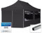 TOOLPORT Faltpavillon Faltzelt Pavillon 3x6m - 4 Seitenteile Aluminium 32mm Partyzelt 700N schwarz