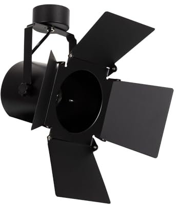 LEDKIA LIGHTING Faretto Portalampada da Superficie Cinema per Lampadine E27 PAR30 Nero E27