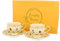 Duo Collection ENGLAND Ein Satz von 2 Espresso Tassen mit Untertassen aus Porzellan im Geschenkbox, Kaffeetasse, Füllmenge 120 ml