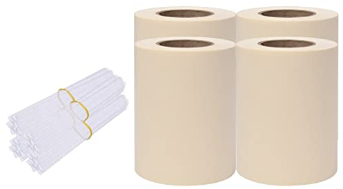 vidaXL 4X Garten Sichtschutz Streifen Zaunblende Zaunfolie Doppelstabmatten Sichtschutzstreifen Gartenzaun Folie Zaun Rolle Zaunfolie PVC 35x0,19m Creme