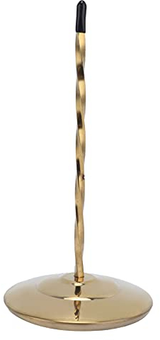 Jenngaoo Zettelspießer, Memo Quittungshalter Edelstahl gerade Stange Bill Verdickte Runde Boden rutschfeste Ticket Spike Mit Ständer Für Restaurant (Goldene Schraube)