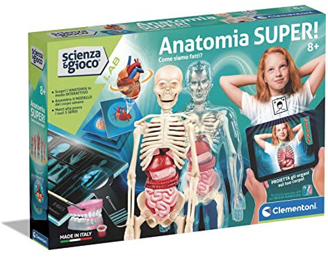 Clementoni - 19299 - Scienza E Gioco Lab - Anatomia Super - Laboratorio di Anatomia, Gioco Scientifico per Bambini dagli 8 Anni (Gioco in Italiano), Made in Italy