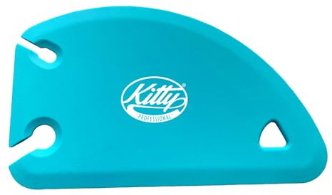Kitty Professional 3 in 1 multi-purpose Dough Scraper Card made of BPA free silicone & stainless steel core - bowl scraper, dough remover, attachment cleaner (aquamarine)