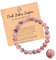 XOEMEL Natural Crystal Pink Zebra Jasper Bracelets Gemstone Bracelets for Women Girls Beaded Bracelet Stretch Anxiety Bracelet Energy Crystal Beads Gifts for Her Birthday Mother's Day