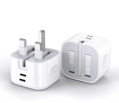 45W USB C Charger For Google Pixel 10/10 Pro/10 Pro Xl/10 Pro Fold/9A/9/9 Pro/9 pro XL/8A/8/8 pro/7A/7/7 pro/6A/6/6 pro Charger Plug, Dual USB C Charger PD Port GaN Adapter, Travel Foldable Plug