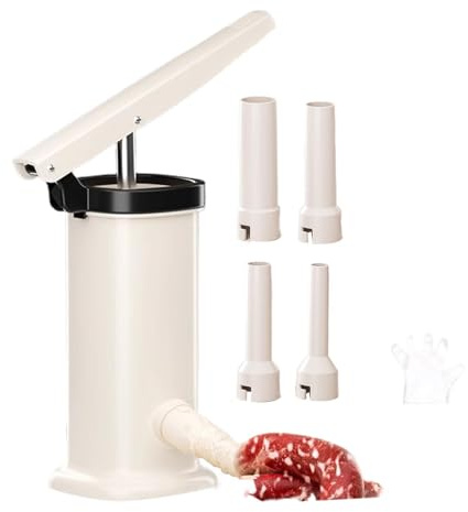 Relleno vertical de salchichas - Rellenador manual de salchichas | Máquina de llenado de carne rápida | Llenadora de salchichas resistente | Llenadora de salchichas de gran capacidad para el hogar